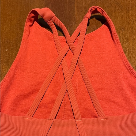 lululemon athletica Women's Ribbed Orange Sports Bra - Picture 6 of 9
